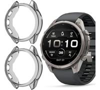 Blueshaweu Cover protettiva Compatibile per Garmin Fenix 9 Pro Serie,TPU Custodia Sottile Silicone Copertura Antiurto All-Around Protezione Bumper Shell (Nero+Nero, 9 Pro 47mm)