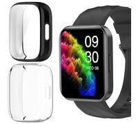 Blueshaweu Custodia compatibile per smartwatch RUIMEN D1, flessibile TPU protezione completa con pellicola protettiva antigraffio Custodia compatibile con RUIMEN D1 (Nero+trasparente)