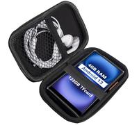 Blueshaweu Custodia per lettore MP3 compatibile con lettore MP3 MECHEN X56 MP3 da 5" - Custodia con spazio per auricolari, cavo USB e scheda di memoria - Compatibile con lettore MP3 MECHEN X56 (nero)