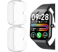 Blueshaweu Custodia per smartwatch P99,flessibile TPU protezione completa con pellicola protettiva antigraffio Custodia compatibile con Motast/Jugeman/Togala/Fempoin P99 (Trasparente+Trasparente)