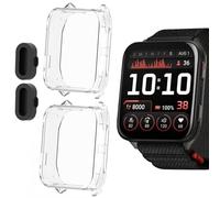 Blueshaweu Custodia per smartwatch Venu X1,flessibile TPU protezione completa con pellicola protettiva antigraffio Custodia compatibile con Garmin Venu X1 (Trasparente+Trasparente)
