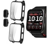 Blueshaweu Custodia per smartwatch Venu X1,flessibile TPU protezione completa con pellicola protettiva antigraffio Custodia compatibile con Garmin Venu X1 (Nero+Nero)