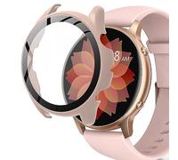 Blueshaweu Custodia per TUYOMA Smartwatch Donna 1,3 Pollici, Hard PC Custodia con Pellicola Protettiva in Vetro Compatibile con TUYOMA LW36 Smartwatch (Rosa)