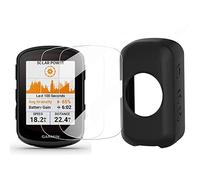 Blueshaweu Custodia protettiva con 2 pellicole protettive in vetro temperato, compatibile con Garmin Edge 840 solar / 540 solare, in morbido silicone, custodia antiurto (custodia + 2 film)