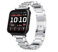 Blueshaweu Diamanti brillanti Acciaio Inossidabile Cinturino Compatibile per Garmin Venu X1 Smartwatch,brillanti in Acciaio Inossidabile Cinturino Compatibile con Garmin Venu X1 Smartwatch (Argento)