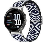 Blueshaweu elastico intrecciato Cinturino per Garmin Venu 4, cinturino di ricambio elastico intrecciato regolabile Compatibile per Garmin Venu 4 41mm, 45mm (Blu rhomboid, 18mm)