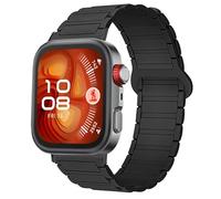 Blueshaweu il cinturinio compatibile con HUAWEI Watch Fit 3 Smart Watch, 22mm Magnetic Silicone Sport Forte Cinturino Magnetico Compatibile con Smartwatch Huawei Watch Fit 4/4 Pro (Nero)