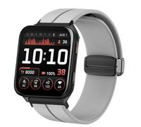 Blueshaweu Magnetico Sportivo cinturino compatibile con Garmin Venu X1 Smartwatch, Magnetico cinturino in silicone sportivo a Smontaggio rapido 24mm compatibile con Garmin Venu X1 (Grigio)