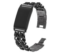 Blueshaweu Pelle chain Cinturino Compatibile per WHOOP PEAK+Custodia protezione,Pelle chain in Acciaio Inossidabile Cinturino Compatibile con WHOOP 5.0 PEAK,LIFE MG,One, 4.0, 3.0 (Nero)