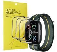 Blueshaweu Pellicola protettiva compatibile con smartwatch Moto Watch Fit 1,9", HD trasparente e flessibile in PET [3 pezzi] compatibile per Moto Watch Fit 1,9" Smartwatch (Nero)