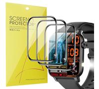 Blueshaweu Pellicola protettiva compatibile con smartwatch YYKY V31Z 1,85",HD trasparente e flessibile in TPU [3 pezzi] compatibile per YYKY V31Z 1,85" Smartwatch (Nero)