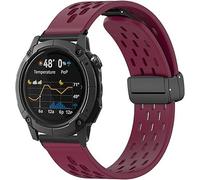 Blueshaweu sgancio rapido 24mm cinturino Compatibile con COROS NOMAD Smartwatch, cinturino sportivo traspirante in morbido silicone magnetico compatibile con COROS NOMAD smartwatch. (Rosso)