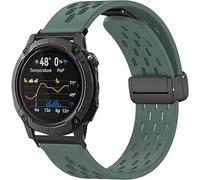 Blueshaweu sgancio rapido 24mm cinturino Compatibile con COROS NOMAD Smartwatch, cinturino sportivo traspirante in morbido silicone magnetico compatibile con COROS NOMAD smartwatch. (Verde)