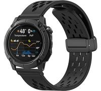 Blueshaweu sgancio rapido 24mm cinturino Compatibile con COROS NOMAD Smartwatch, cinturino sportivo traspirante in morbido silicone magnetico compatibile con COROS NOMAD smartwatch. (Nero)