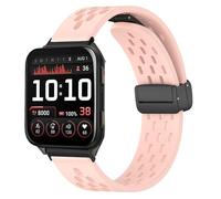 Blueshaweu sgancio rapido 24mm cinturino Compatibile con Garmin Venu X1 Smartwatch, cinturino sportivo traspirante in morbido silicone magnetico compatibile con Garmin Venu X1 smartwatch. (Rosa)
