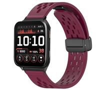 Blueshaweu sgancio rapido 24mm cinturino Compatibile con Garmin Venu X1 Smartwatch, cinturino sportivo traspirante in morbido silicone magnetico compatibile con Garmin Venu X1 smartwatch. (Rosso)