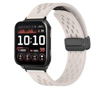 Blueshaweu sgancio rapido 24mm cinturino Compatibile con Garmin Venu X1 Smartwatch, cinturino sportivo traspirante in morbido silicone magnetico compatibile con Garmin Venu X1 smartwatch. (Beige)