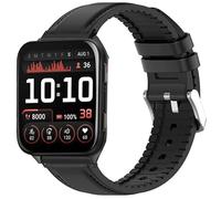 Blueshaweu silicone pelle Cinturino compatibile con Garmin Venu X1 Smartwatch,sgancio rapido 24mm,cinturino intelligente alternativo traspirante in silicone pelle compatibile per Venu X1 (Nero)