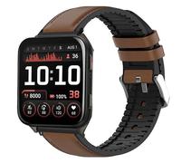 Blueshaweu silicone pelle Cinturino compatibile con Garmin Venu X1 Smartwatch,sgancio rapido 24mm,cinturino intelligente alternativo traspirante in silicone pelle compatibile per Venu X1 (marrone)