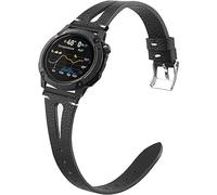 Blueshaweu Vintage pelle Cinturino compatibile con COROS NOMAD Smartwatch,sgancio rapido 24mm,cinturino alternativo traspirante in Vintage pelle compatibile per COROS NOMAD (Nero)