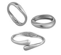 Blueshoop Bracciali Bracciale Braccialetto Oro per Donne Adolescenti Trendy Chunky Placcato Oro Grande Stakable Braccialetti Set, Twist Bracciali Regolabili Gioielli Regali (Set di 3)