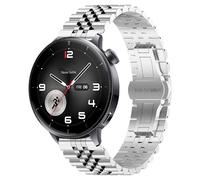 Blueshwaeu Cinturino Compatibile con OnePlus Watch 3 43mm,22mm Cinturino Acciaio Inossidabile Chiusura Pieghevole a Farfalla Link Bracelet Compatibile per OnePlus Watch 3,2,1 (Argentato)