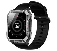 Blueshwaeu Cinturino compatibile con smartwatch W60, 20mm, 22mm silicone sostitutivo per cinturino morbido, fibbia in acciaio inox compatibile con Blackview/IOWODO W60,R30 Pro,R50. (Nero)