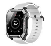 Blueshwaeu Cinturino compatibile con smartwatch W60, 20mm, 22mm silicone sostitutivo per cinturino morbido, fibbia in acciaio inox compatibile con Blackview/IOWODO W60,R30 Pro,R50. (Bianco)
