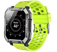 Blueshwaeu cinturino Compatibile per smartwatch W60,20mm,22mm cinturino in silicone con fibbia in metallo Cinturino sportivo compatibile con Blackview/IOWODO W60,R30 Pro,R50. (verde, 22mm)