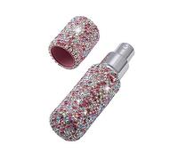 Blueshyhall Spruzzatore di profumo glitterato, bottiglie vuote di profumo da riempire, 10 ml, imbottigliatore per profumo, da viaggio, mini organizer per profumi con strass di cristallo (rosa)