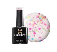 Bluesky Confetti Pop, smalto gel per unghie, base trasparente, glitter multicolore, lunga durata, resistente alle scheggiature, 10 ml (richiede asciugatura sotto lampada UV LED)