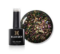 Bluesky Gel Nail Polish - Smalto Gel Polish, Nero/Multi-Glitter, Asciugatura con lampada a LED o agli UV, 10 ml