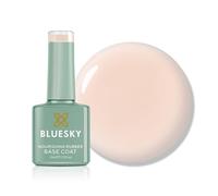 BLUESKY Nourishing Rubber Base Coat - Base ecoat nutriente e rinforzante per unghie naturali, con proteine vegetali (Nude Enchantment BNR02)