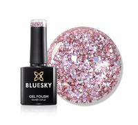 Bluesky Pinkmas - Smalto in gel per unghie, 10 ml, colore: rosa glitterato, per manicure 21 giorni, richiede asciugatura con lampada UV LED