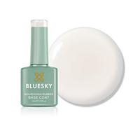 Bluesky Rubber Base Coat 10ml - Graceful White - BNR01, Base Gel for Nails, Strengthening Gel Base Coat for 21 Day Manicure, LED UV Lamp Required