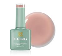 Bluesky Rubber Base Coat 15ml - Subtle Veil - BNR09, Base Gel for Nails, Strengthening Gel Base Coat for 21 Day Manicure, LED UV Lamp Required
