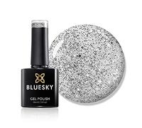 Bluesky Silver Glitter Explosion, Smalto per unghie in gel soak-off, per lampade LED o UV, Argento con brillantini (80573), 10 ml