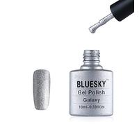 Bluesky Smalto gel Galaxy, argento, a lunga durata, resistente ai chip, 10 ml (richiede asciugatura sotto lampada UV LED)