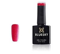 Bluesky Smalto Per Unghie Gel, Bright Pink Glitter, Xk33, Rosa, Neon, Luccichio (Per Lampade Uv E Led) - 10 Ml