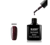 Bluesky Smalto Per Unghie Gel, Contradiction, 80604, Rosso, Buio, Marrone, Luccichio (Per Lampade Uv E Led) - 10 Ml