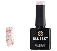 Bluesky Smalto Per Unghie Gel, Flirt, Sp16, Bianca, Rosa, Luccichio (Per Lampade Uv E Led) - 10 Ml