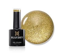 BLUESKY Smalto Per Unghie Gel, Good As Gold, Platinum02, Bagliore, Luccichio, Oro (Per Lampade Uv E Led) - 10 Ml