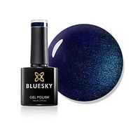 Bluesky Smalto Per Unghie Gel, Peacock Flume, 80603, Blu, Bagliore, Luccichio (Per Lampade Uv E Led) - 10 Ml