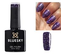 Bluesky Smalto Per Unghie Gel, Purple Lavender Glitter, Vip24, Luccichio, Blu, Viola (Per Lampade Uv E Led) - 10 Ml