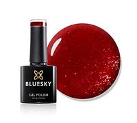 Bluesky Smalto Per Unghie Gel, Red Glimmer, A1, Rosso, Luccichio, Bagliore (Per Lampade Uv E Led) - 10 Ml