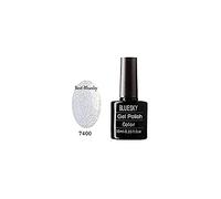 Bluesky Smalto Per Unghie Gel, Silver Glitter, 7400, Argento, Luccichio (Per Lampade Uv E Led) - 10 Ml