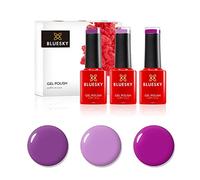 Bluesky Smalto Semipermanente per Unghie Kit in Gel, Rosa Terra Dc080, Pink A109, Purple Kingdom Dc089. 3 X 5Ml. (Soak off UV/LED Gel) Viola - 15 ml
