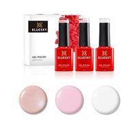 BLUESKY Smalto semipermente per Unghie Kit in Gel, Naked Nudes. Misty D275, Winter Glow 80611, Bare Lingerie 80564. 3 X 5Ml (Soak off UV/LED Gel) Rosa - 15 ml