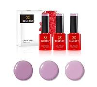 Bluesky Smalto semipermente per Unghie Kit in Gel, Nude Pinks. Bare Flesh Qxg120, Light Stone A091, Pink Lavender Spc03. 3 X 5Ml. (Soak off UV/LED Gel) Rosa - 15 ml
