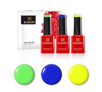 Bluesky Smalto semipermente per Unghie Kit in Gel, Rainbow Brights. Sorbet Zest Neon34, Apple Green Neon10, Blue Bamboo Neon32. 3 X 5Ml (Soak off UV/LED Gel) Verde, Blu, Giallo - 15 ml